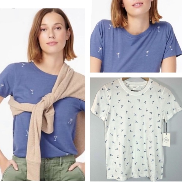 🆕 1901 White Martini 🍸 Print T-Shirt. Cotton & Modal Fabric. - Picture 8 of 8